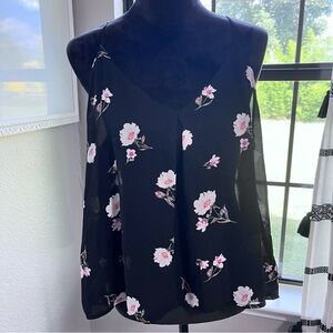 Lush Black Floral Camisole